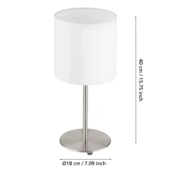 EGLO Pasteri Tafellamp - E27 - 18 cm - Nikkelmat