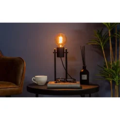 EGLO Plimsoll Tafellamp - E27 - 25,5 cm - Zwart - Hout