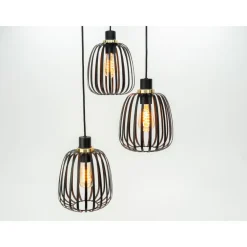 Hanglampen-EGLO Pocicas Hanglamp - E27 - Ø 35 cm - Zwart/Goud