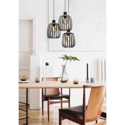 Hanglampen-EGLO Pocicas Hanglamp - E27 - Ø 35 cm - Zwart/Goud