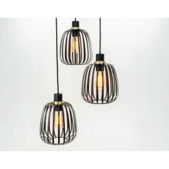 Hanglampen-EGLO Pocicas Hanglamp - E27 - Ø 35 cm - Zwart/Goud