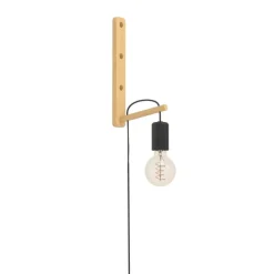 Wandlampen-EGLO Pockley Wandlamp - E27 - 29,5 cm - Bruin/Zwart