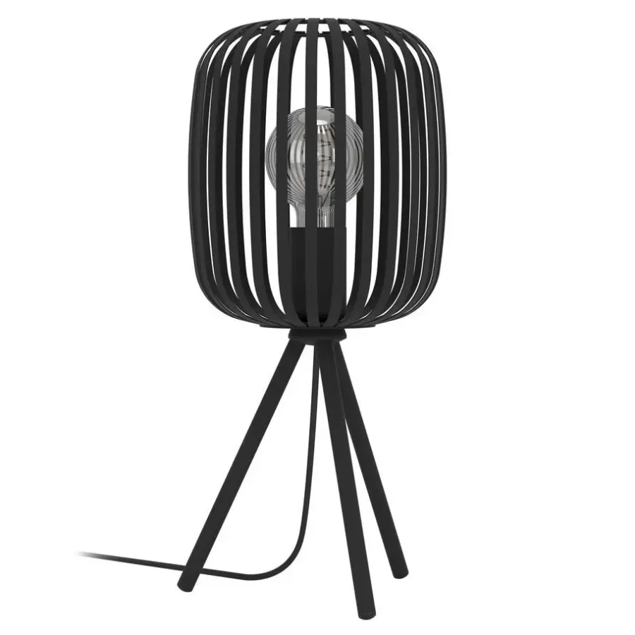 Tafellampen-EGLO Romazzina Tafellamp - E27 - Ø 20 cm - Zwart