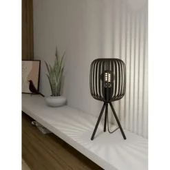 Tafellampen-EGLO Romazzina Tafellamp - E27 - Ø 20 cm - Zwart