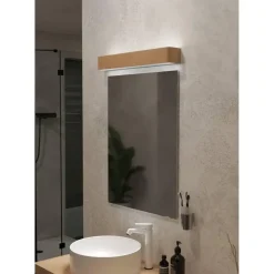EGLO Sania 6 Wandlamp - LED - 62 cm - Bruin/Wit
