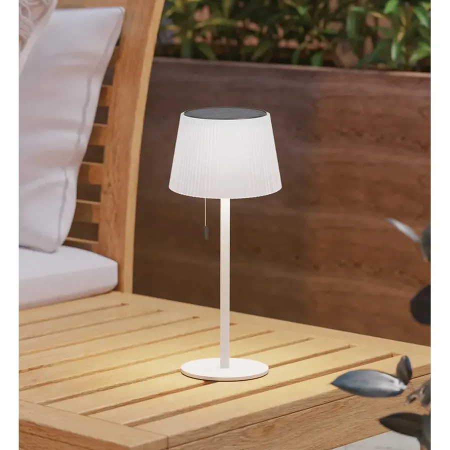 Tafellampen-EGLO Scordiano Tafellamp - Solar - 38 cm - Wit - Oplaadbaar
