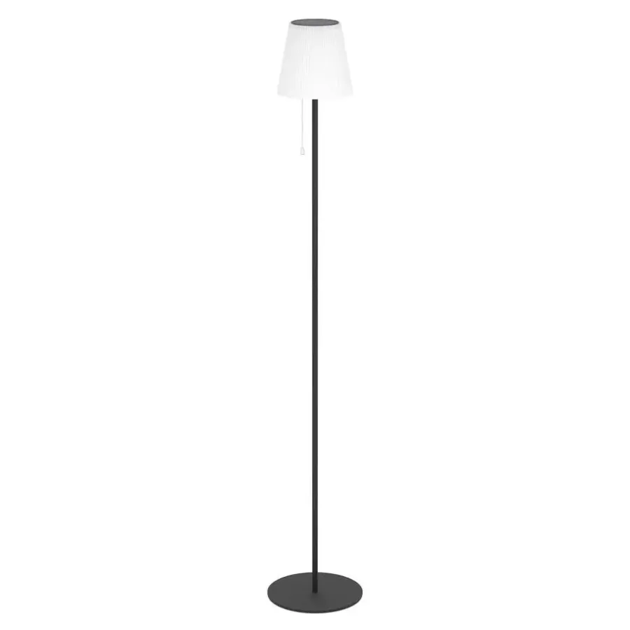 Staande Lampen-EGLO Scordiano-L Vloerlamp - Solar - 120 cm - Zwart