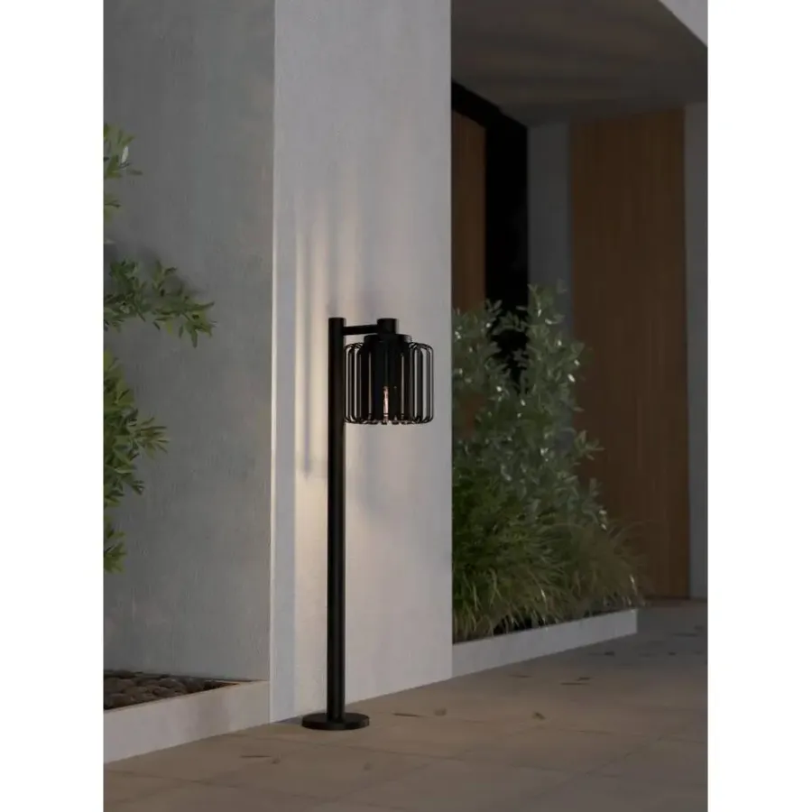 EGLO Selinus Staande lamp - E27 - Glas - Zwart