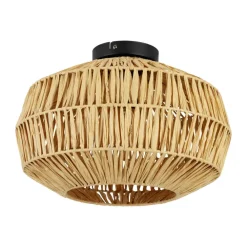 EGLO Sheldon Plafondlamp - E27 - Ø 38 cm - Bruin/Zwart - Papier