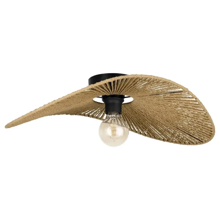 Plafondlampen-EGLO Siruela Plafondlamp - E27 - 56 cm - Papier - Natuur
