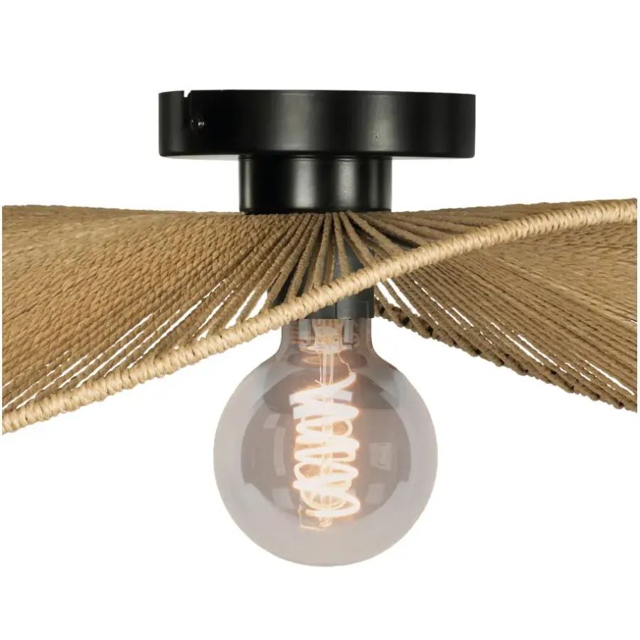Plafondlampen-EGLO Siruela Plafondlamp - E27 - 56 cm - Papier - Natuur