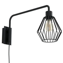Wandlampen-EGLO Tabillano 1 Wandlamp - E27 - 16 cm - Zwart