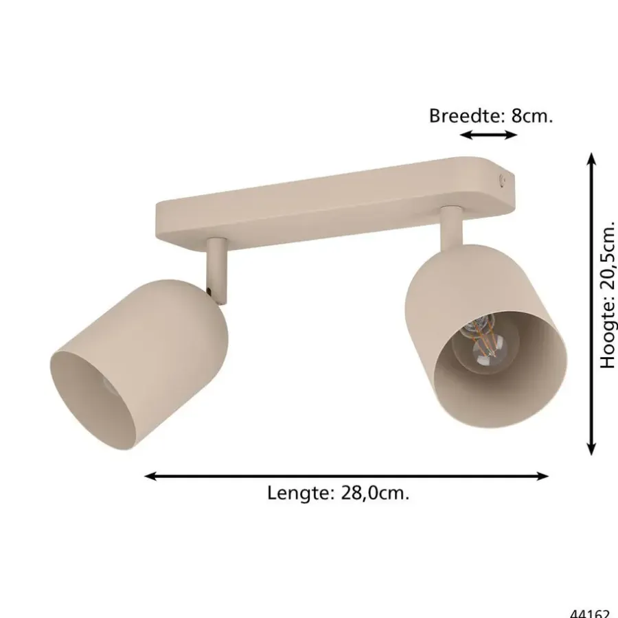 EGLO Tilston Spot - E14 - 28 cm - Zandkleur - Kantelbaar