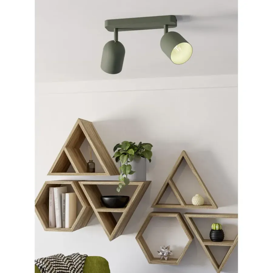 Spots-EGLO Tilston Spot - E14 - 28 cm - Groen - Kantelbaar