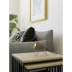 Tafellampen-EGLO Tilston Tafellamp - E14 - 14.5 cm - Zandkleur - Kantelbaar