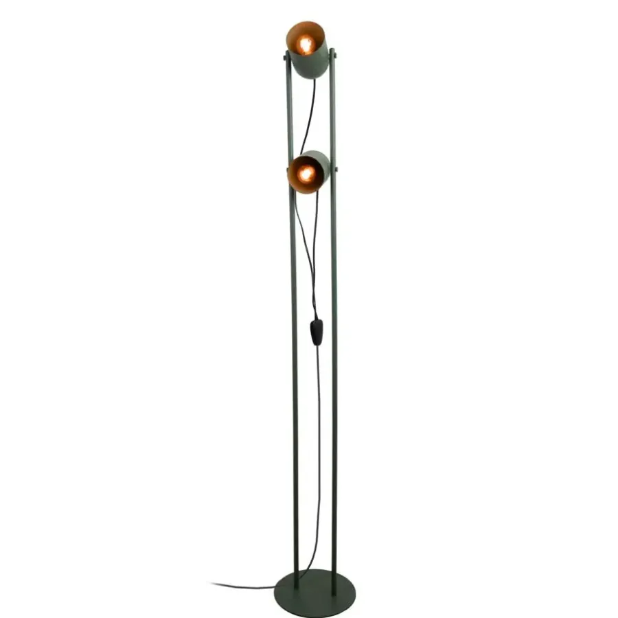 Staande Lampen-EGLO Tilston Vloerlamp - E14 - 142.5 cm - Groen - Kantelbaar