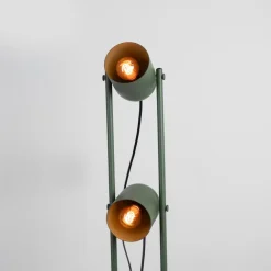 Staande Lampen-EGLO Tilston Vloerlamp - E14 - 142.5 cm - Groen - Kantelbaar