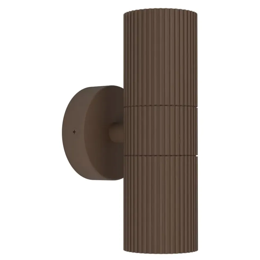 EGLO Tomelloso Wandlamp Buiten - GU10 - 20 cm - Donker Bruin