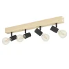 Spots-EGLO Townshend 3 Spot - E27 - 63 cm - Bruin/Zwart