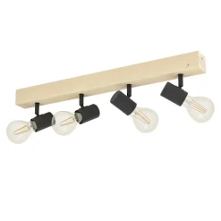 Spots-EGLO Townshend 3 Spot - E27 - 63 cm - Bruin/Zwart