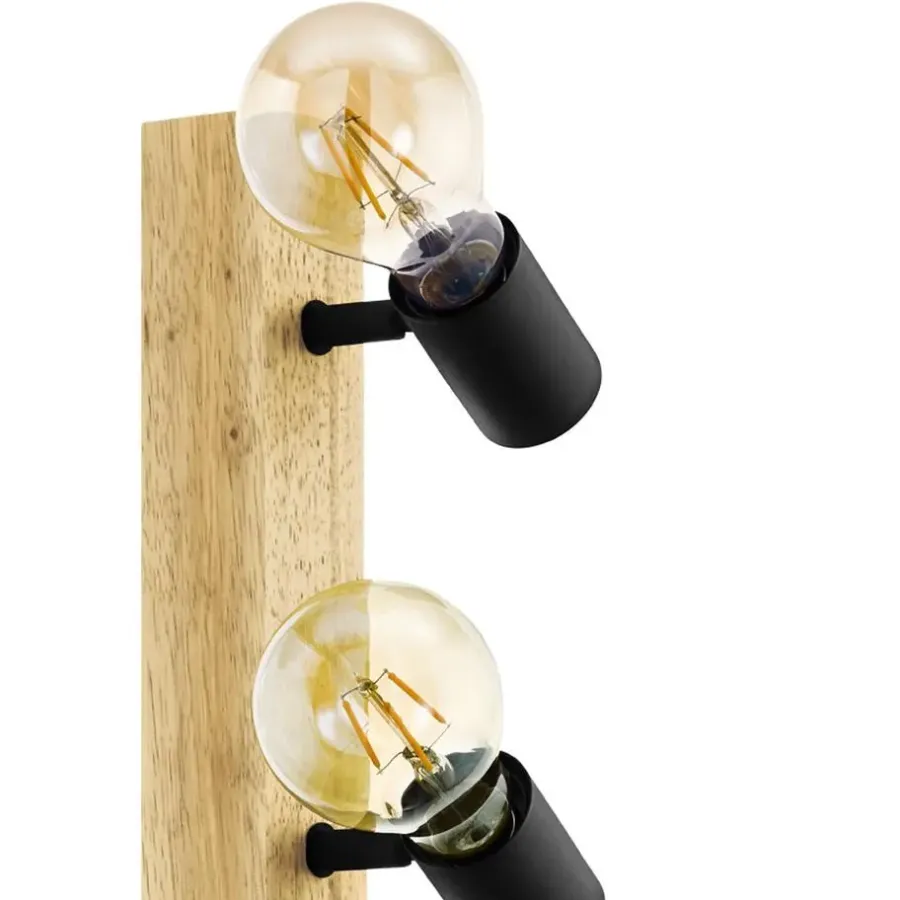 Spots-EGLO Townshend 3 Spot - E27 - 63 cm - Bruin/Zwart