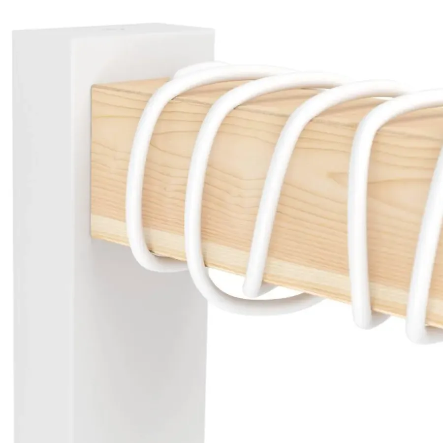 Wandlampen-EGLO Townshend Wandlamp - E27 - 21,5 cm - Wit/Bruin