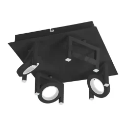 EGLO Trastanello Opbouwspot - LED - 4 lichts - Zwart
