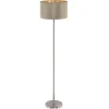 Staande Lampen-EGLO vloerlamp Maserlo - taupe/goud