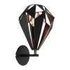 Wandlampen-EGLO wandlamp Carlton 1 - zwart/koper