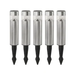 EGLO z_solar tuinverlichting zonne-energie - prikspot - set 5 x LED - RVS