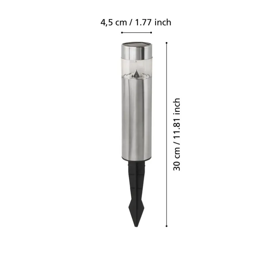 EGLO z_solar tuinverlichting zonne-energie - prikspot - set 5 x LED - RVS