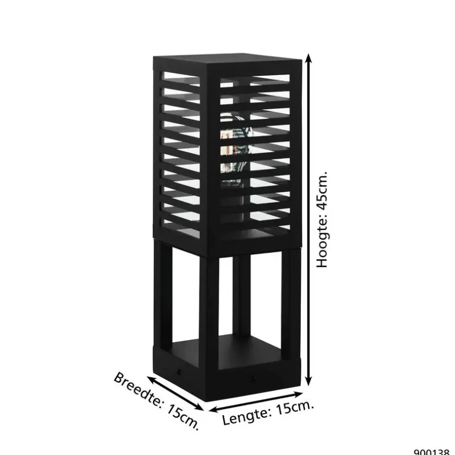 EGLO Alamonte3SokkellampBuiten-E27-45cm-Zwart