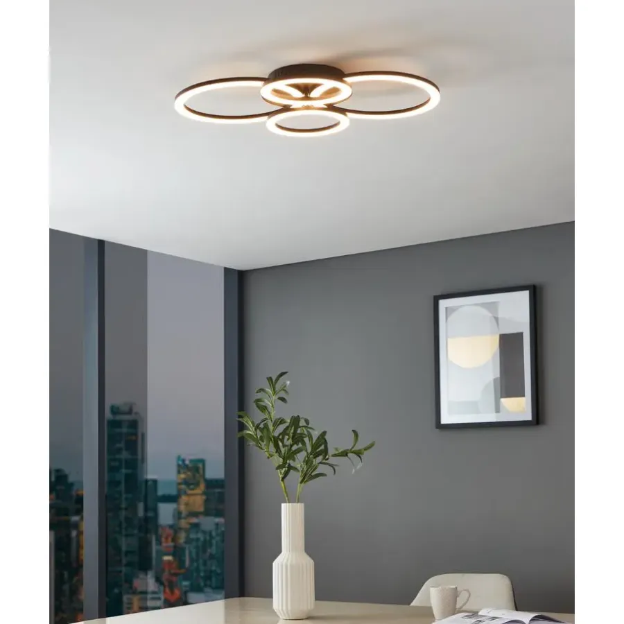 EGLO connect.z EGLOconnect.zParrapos-ZSmartPlafondlamp-61,5cm-Zwart/Wit