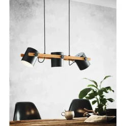 EGLO HornwoodHanglamp-E27-78cm-Zwart/Crème/Bruin
