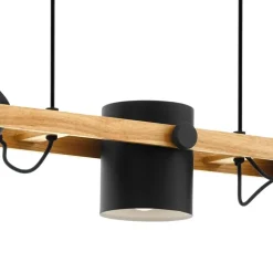 EGLO HornwoodHanglamp-E27-78cm-Zwart/Crème/Bruin
