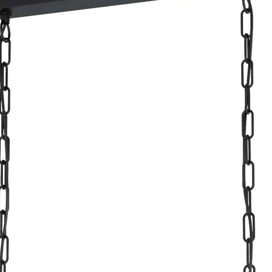 Hanglampen-EGLO LubenhamHanglamp-E27-90cm-Zwart/Bruin