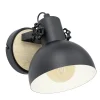 Wandlampen-EGLO LubenhamWandlamp-1lichts-E27-Zwart,Bruin