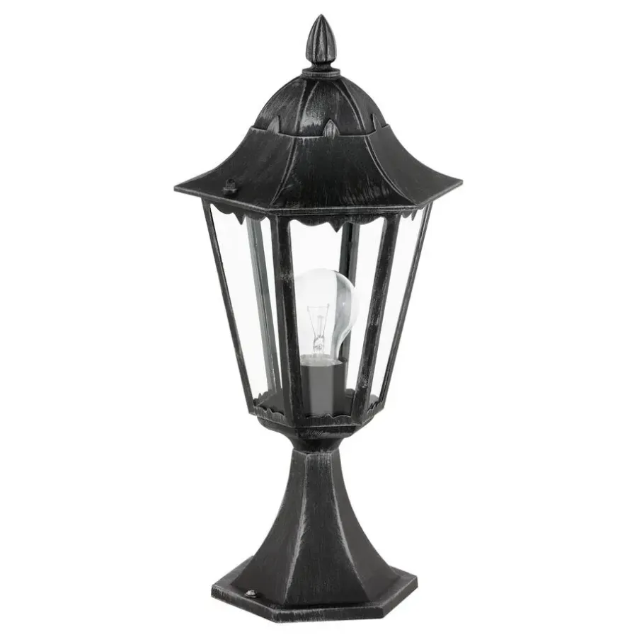 EGLO Navedo-Buitenverlichting-Tuinpaaltje-1Lichts-Zwart,Zilver-Patina