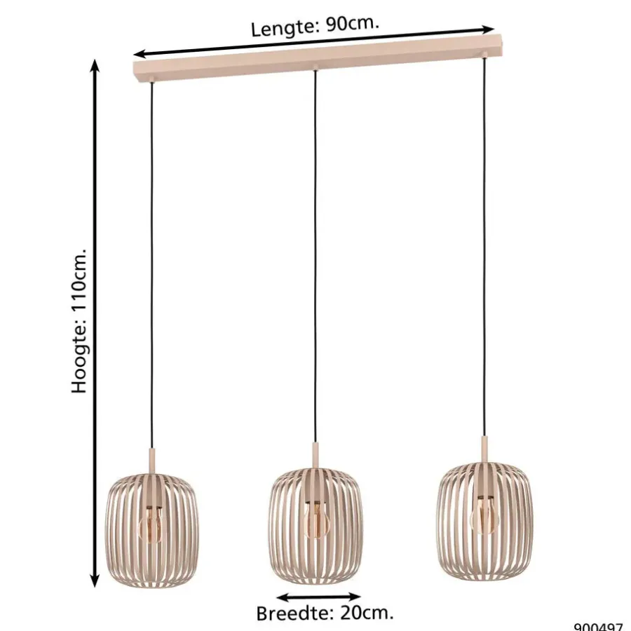 EGLO RomazzinaHanglamp-E27-90cm-Zandkleur