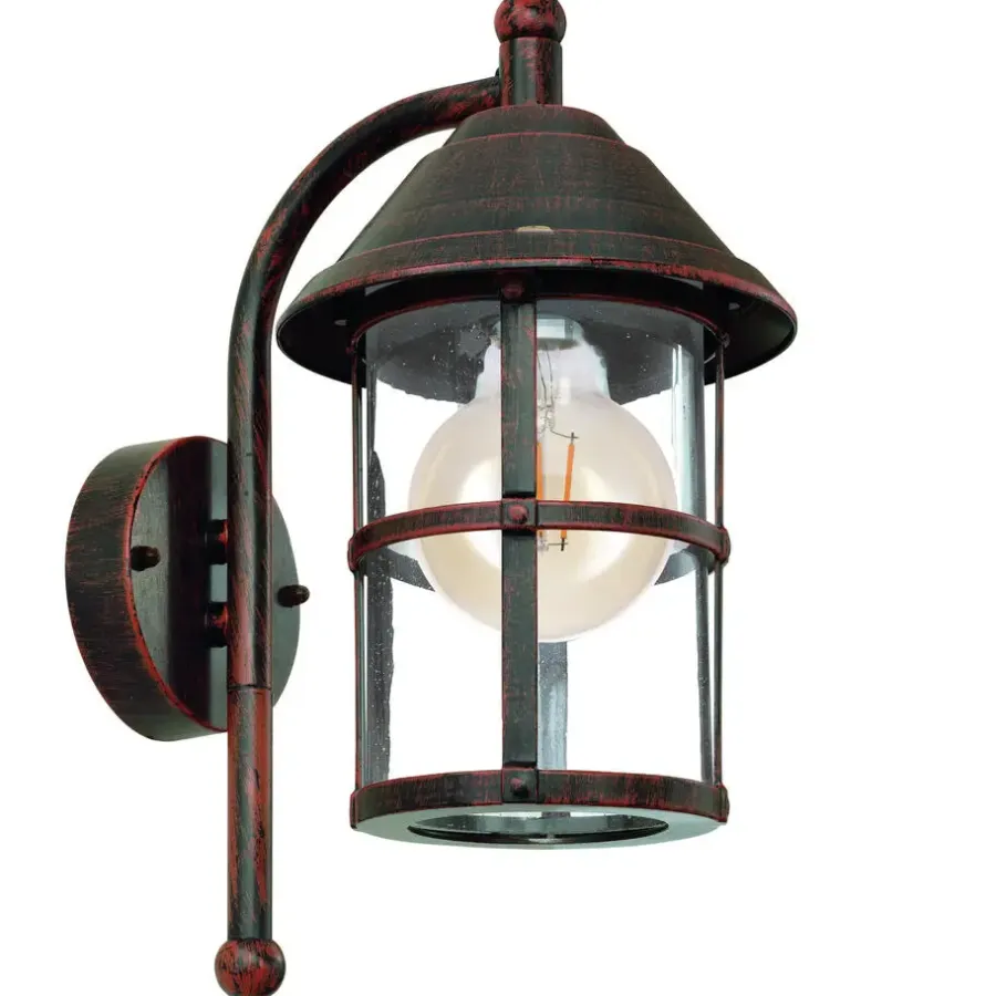 Wandlampen-EGLO SanTelmo-Buitenverlichting-Wandlamp-Antiek-Bruin-Helder