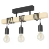 Plafondlampen-EGLO TownshendPlafondlamp-E27-55cm-Zwart/Bruin