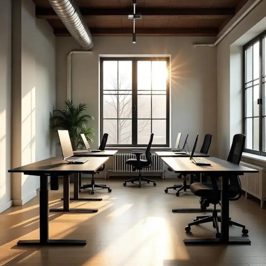 Zit-Sta-Bureaus-IVOL Elektrisch verstelbaar bureau - 180x80 cm - Single motor - Zwart / Antraciet