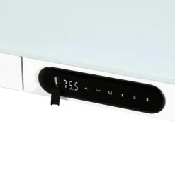 Zit-Sta-Bureaus-IVOL Elektrisch verstelbaar bureau / thuiswerkplek - 120x60 cm - Glas wit