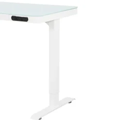 Zit-Sta-Bureaus-IVOL Elektrisch verstelbaar bureau / thuiswerkplek - 120x60 cm - Glas wit