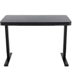 Zit-Sta-Bureaus-IVOL Elektrisch verstelbaar bureau / thuiswerkplek - 120x60 cm - Glas zwar