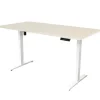 Sedero Elektrisch verstelbaar bureau - 140x80 cm - Single motor - Wit / Licht eiken