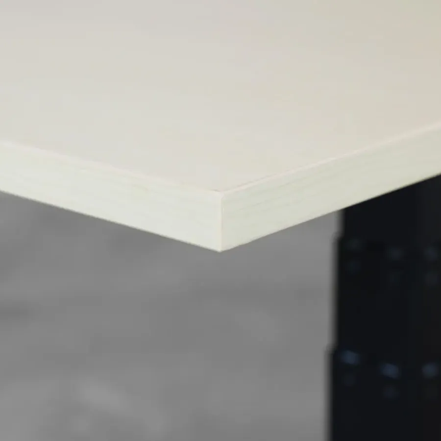 Sedero Elektrisch verstelbaar bureau - 140x80 cm - Single motor - Wit / Licht eiken