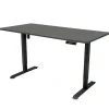 IVOL Elektrisch verstelbaar bureau - 160x80 cm - Single motor - Zwart / Antraciet