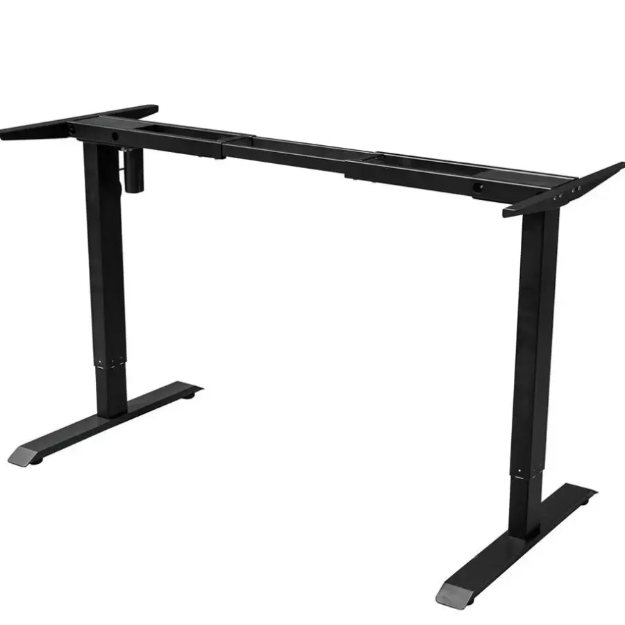 IVOL Elektrisch verstelbaar bureau - 160x80 cm - Single motor - Zwart / Antraciet