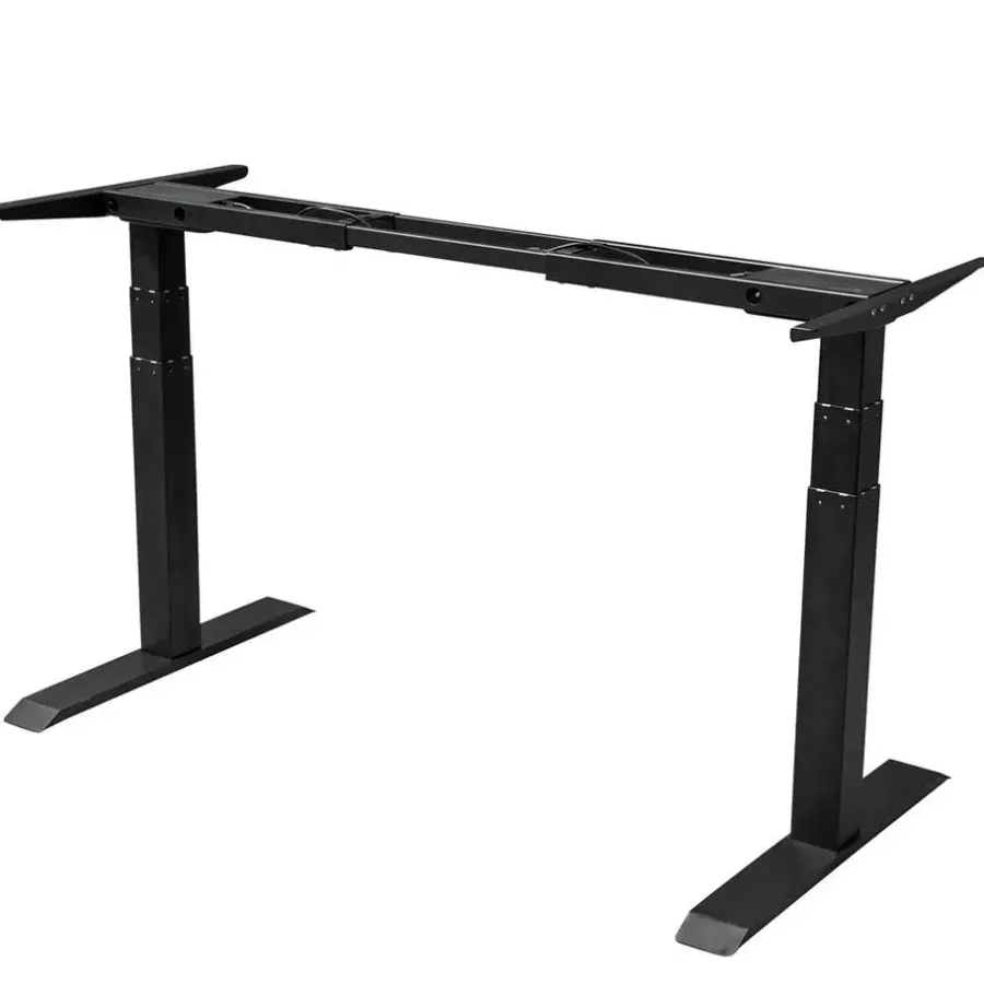 Zit-Sta-Bureaus-Sedero Elektrisch verstelbaar bureau - 160x80 cm - Dual motor - Zwart / Donker eiken
